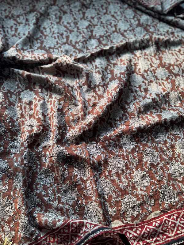 Chanderi Kalamkari Saree