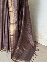 Ritambhara - Soft Tussar Zari Checks Saree