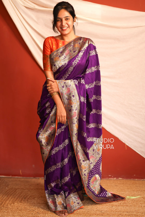 Nirvi - Banarasi semi silk