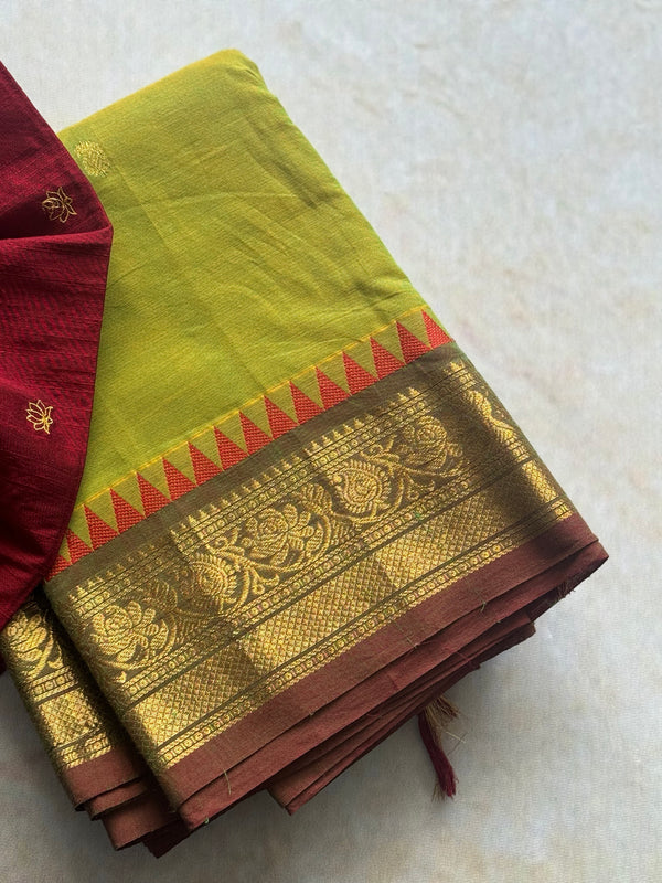 Chettinad Cotton Saree - Pongal Collection