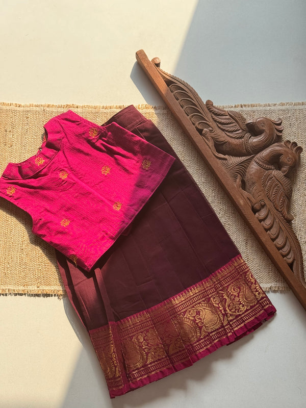 Chettinad cotton Crop top and skirt