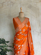 Nandhana - Crinkle Georgette Saree with Sona Rupa Zari Weaving