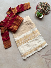 Aakriti Semi Silk Crop Top with Tissue Skirt Set - Festive Wear