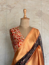 Semi Chanderi Saree With Banarasi Blouse