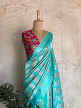 Madhura - Banarasi Mushru Silk Saree with Sona Rupa Zari & Kalamkari Blouse