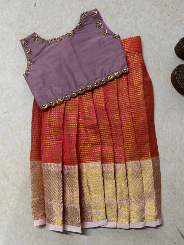 Glass Tissue Crop top and skirt  - Festive Styles