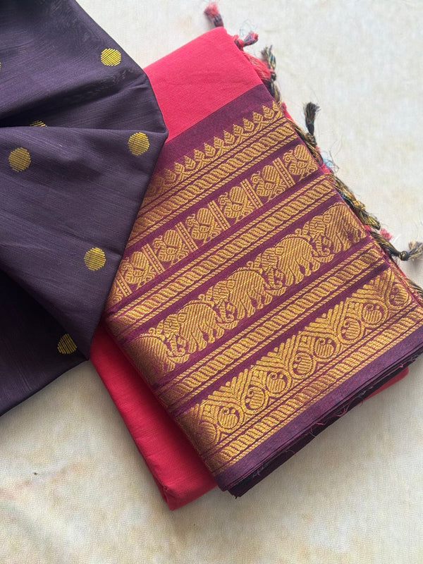 Chettinad Cotton Saree - Pongal Collection