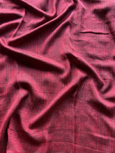 Soft Kashmir Pashmina Saree – Black Paisley Weave