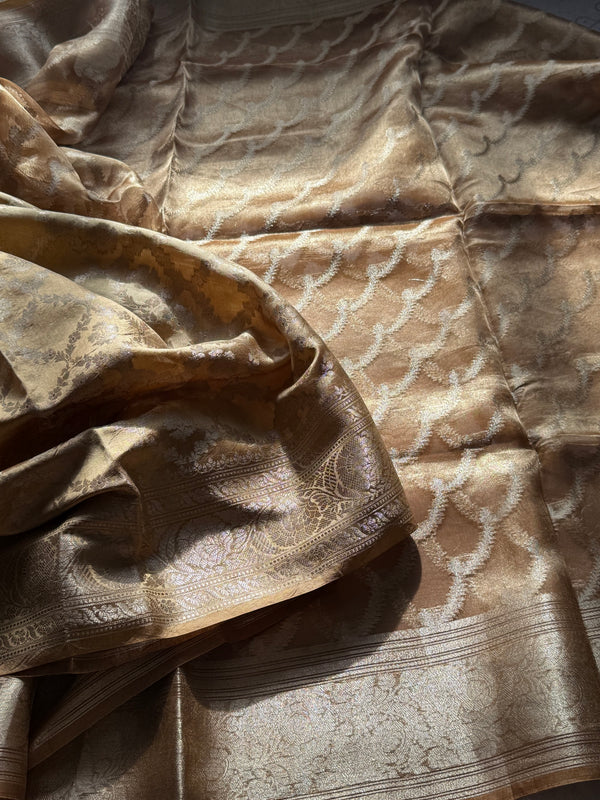Pure Molten Gold Tissue Saree