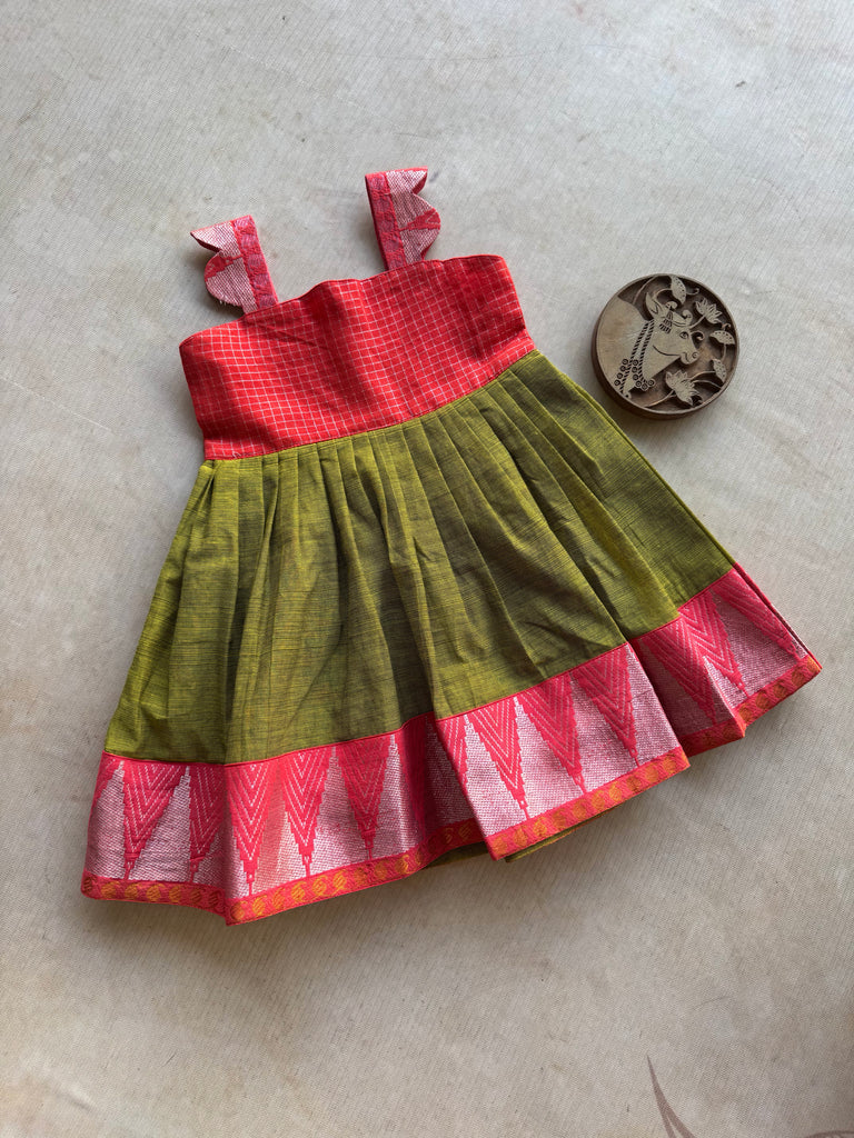 Shop now our Sungudi kids frock exclusively at Studio Virupa Shop now our Sungudi kids frock exclusively at Studio Virupa