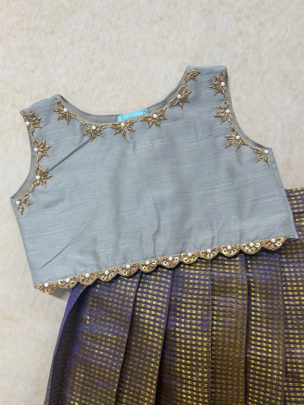 Glass Tissue Crop top and skirt  - Festive Styles