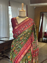 Cotton Patola Saree With Contrast Border