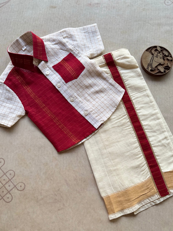 Boys Dhoti and Shirt  - Onam Edit Express