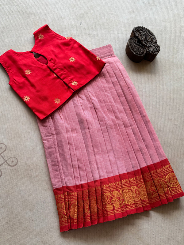Chettinad Cotton Skirt and Paithani Top
