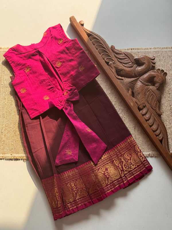 Chettinad cotton Crop top and skirt