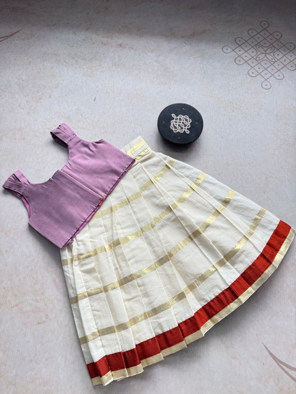 Crop top and Skirt Onam Collection