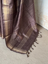 Ritambhara - Soft Tussar Zari Checks Saree