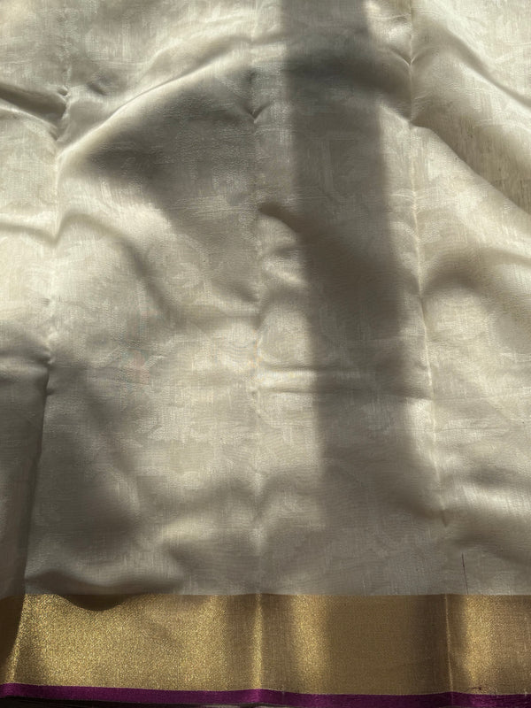Jute Cotton Saree - Onam Edit