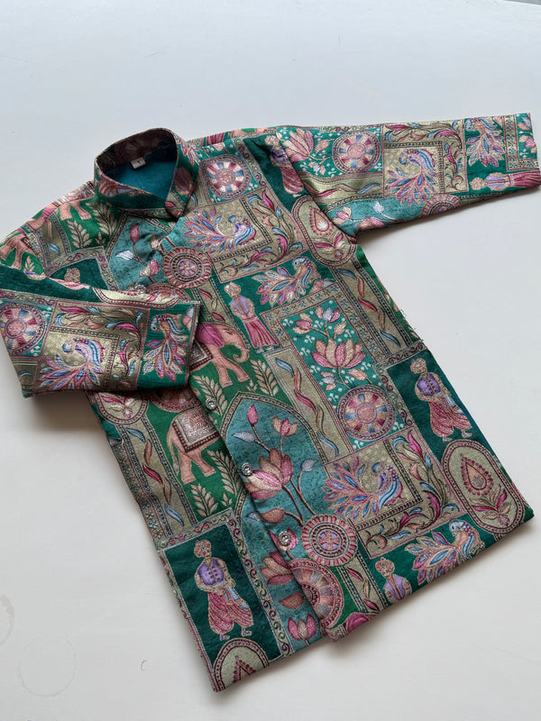 Boys - Banarasi Kalamkari Kurta Set (Festive Edit)