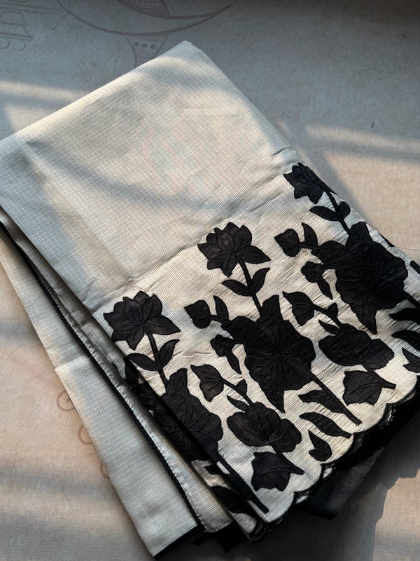Cotton Kota Applique Saree
