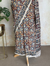 Arohi - Pure Kalamkari Handblock Printed Silk Saree