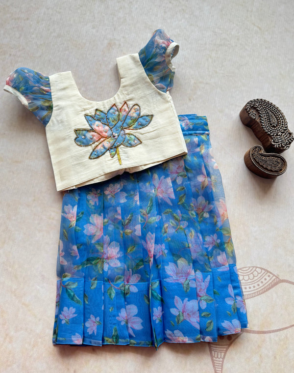 Organza Crop top and Skirt - Vishu Edit