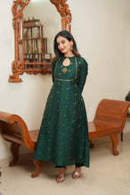 Dwaraka - Raw Silk 3-Piece Suit Set with Kalamkari Dupatta