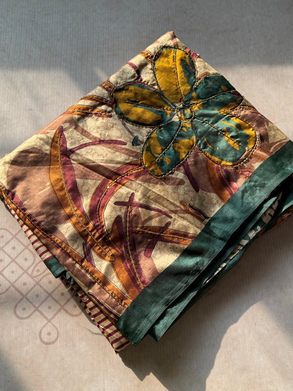 Digital Print Tussar Saree