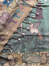 Gulmohar - Pen Kalamkari Tussar Silk Saree with Zari Border & Artistic Pallu