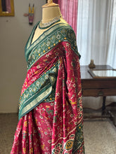 Cotton Patola Saree With Contrast Border