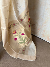Vrishti - Mushru Satin Silk Saree with Antique Zari & Floral Meenakari Border