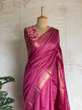 Ritambhara - Soft Tussar Zari Checks Saree