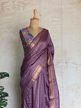 Ritambhara - Soft Tussar Zari Checks Saree