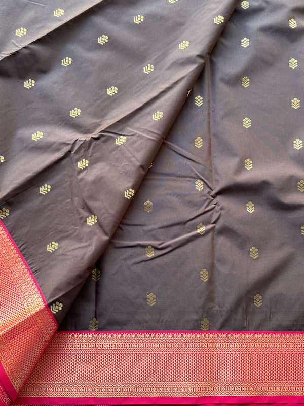 Semi Kanchi Silk Saree – Aramadam Mayilkan Border