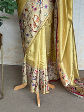 Ambika - Paithani Tussar Saree in Champagne Gold