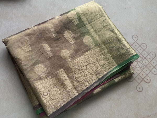 Pure Molten Gold Tissue Saree