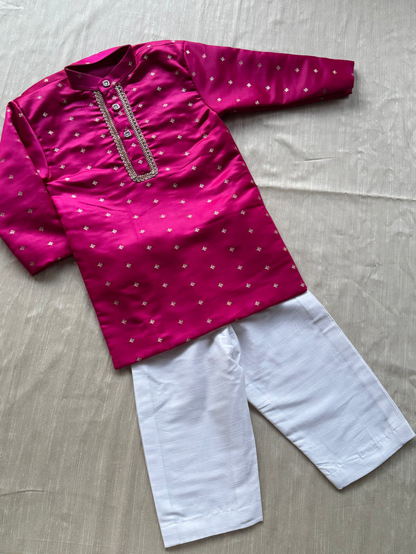 Milan - Raw Silk Kurta With Pants