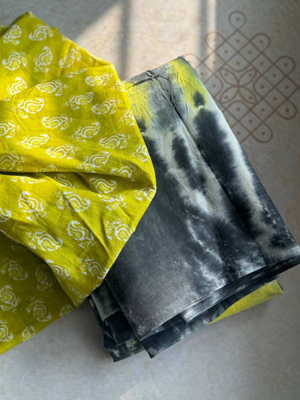 Sungudi Cotton Print Saree