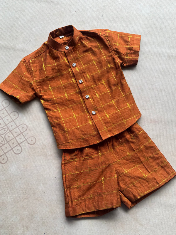 Mayuran Boys Shirt & Trouser Set — South Indian Traditional Ethnic Wear Festive Edit