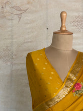 Vandita - Pure Chiffon Saree with Cross Stitch Floral Embroidery