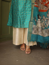Amudham - Raw Silk 3-Piece Suit Set with Kalamkari Dupatta