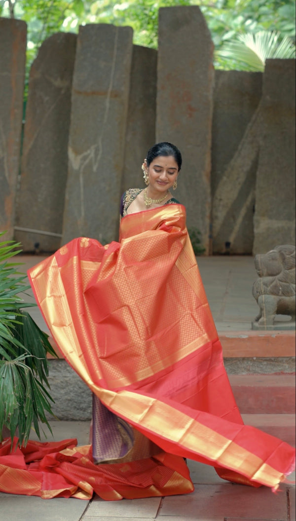 Semi Kanchi Silk Saree (Tarakanti - Navaratri Collection)