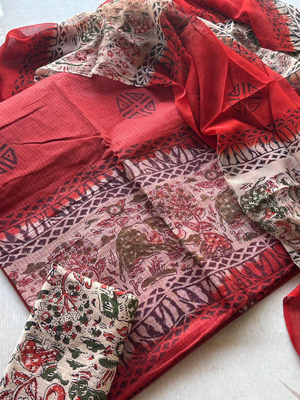 Vihana - Pure Cotton Kota Unstitched 3 Piece Salwar Material