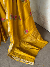 Vandita - Pure Chiffon Saree with Cross Stitch Floral Embroidery