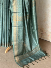 Ritambhara - Soft Tussar Zari Checks Saree