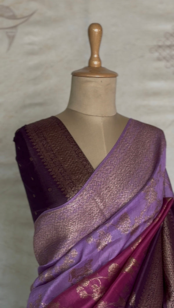 Nityasri - Ombre Khaddi Georgette Saree With Jaal Detailings