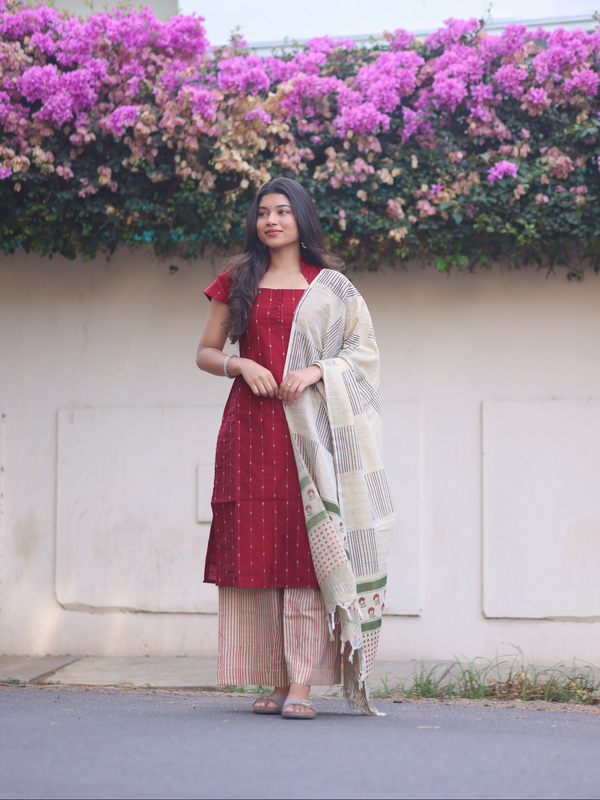 Amudham - Raw Silk 3-Piece Suit Set