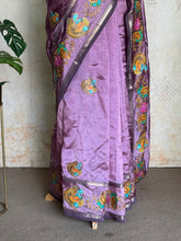 Semi Silk Saree With Tanjore Painting Inspired Prints