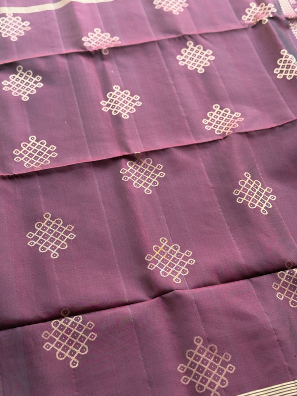 Pure Kanjivaram Soft Silk Saree – Vintage Dark Cofee Brown with Gold Zari