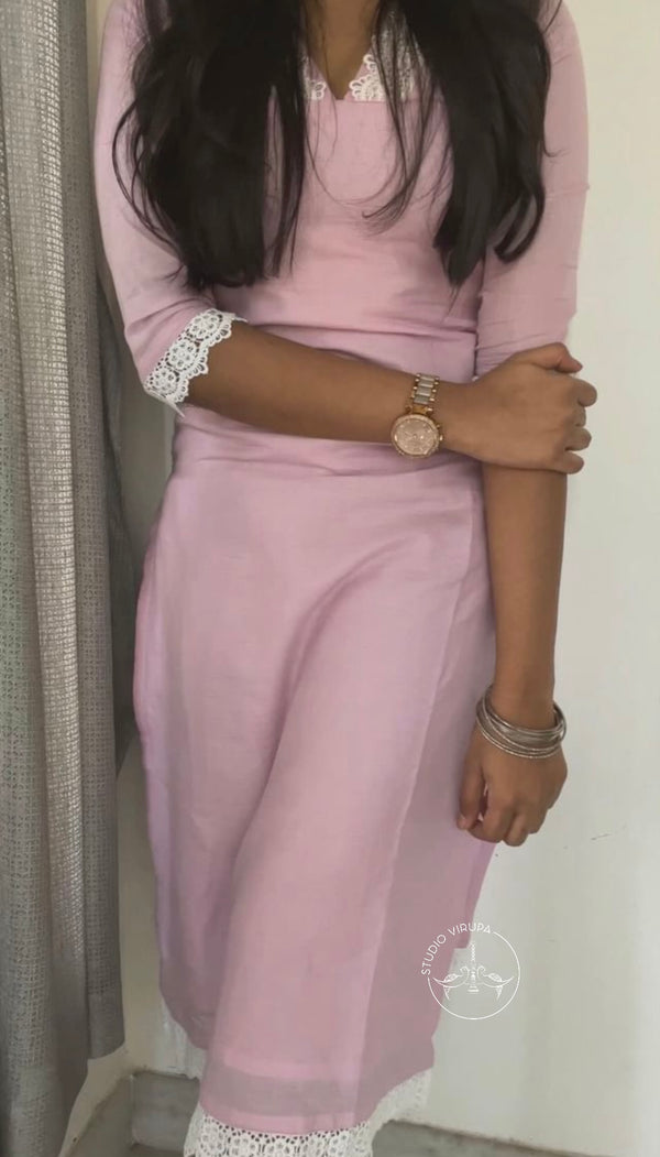 Gulabi lilac- Kurta